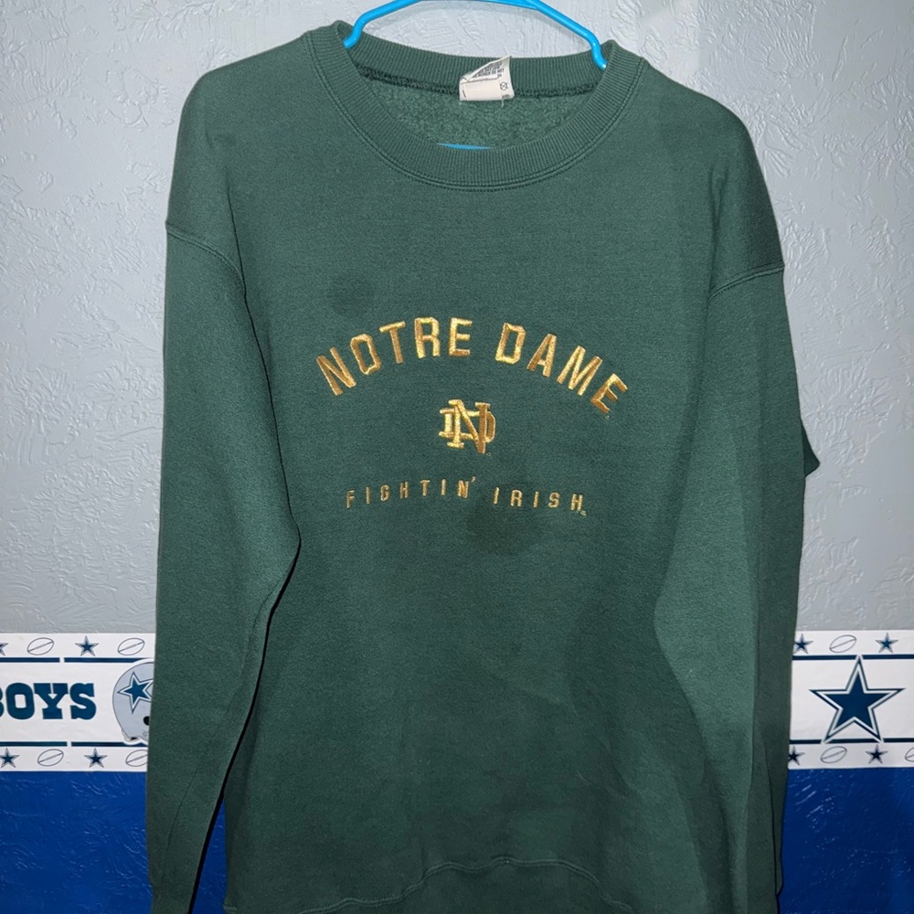 Notre Dame Fighting Irish Green Crewneck Sweater
